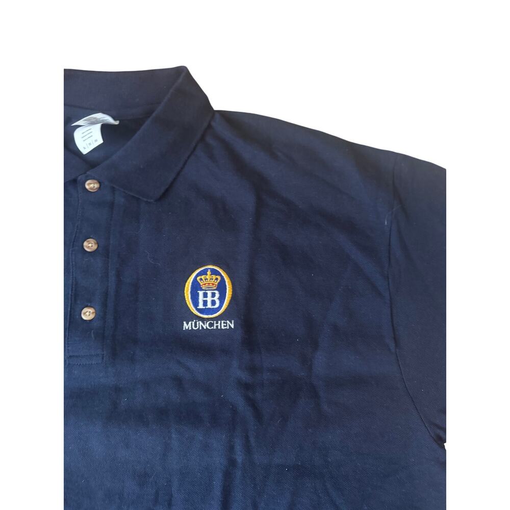 HB Munchen | 100% Cotton Navy Blue Polo Shirt | Size XL